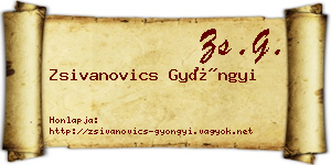 Zsivanovics Gyöngyi névjegykártya